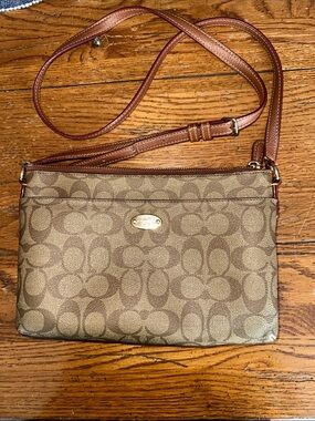 Coach Brown Signature leather Crossbody